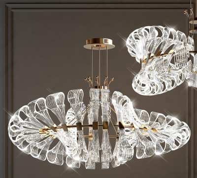 现代水晶灯3D模型下载